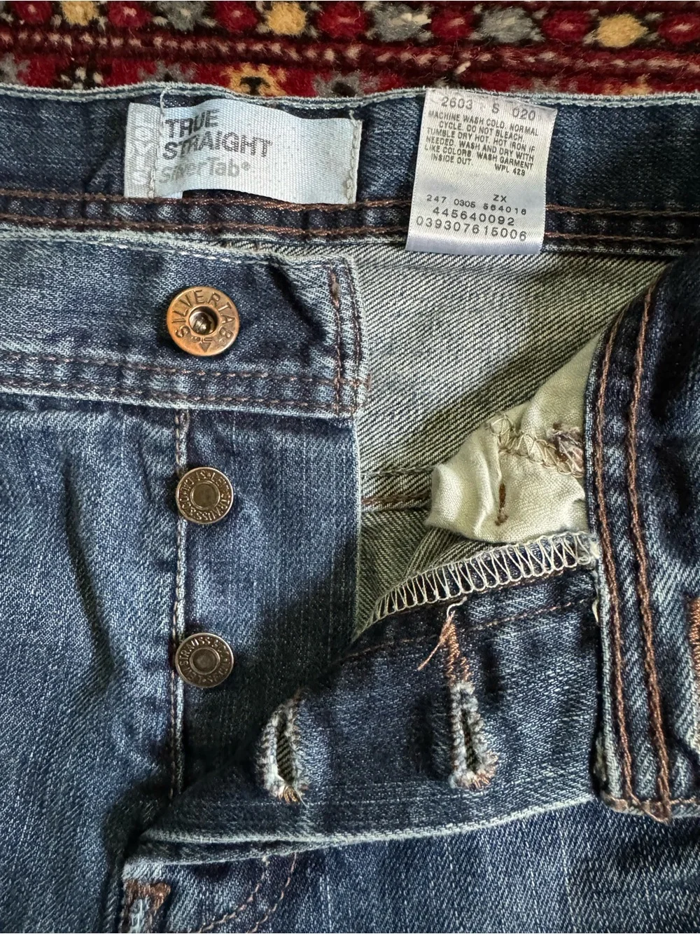 Levi's Silver Tab True Straight Button Fly Jeans - 31x32 - Picture 7 of 12